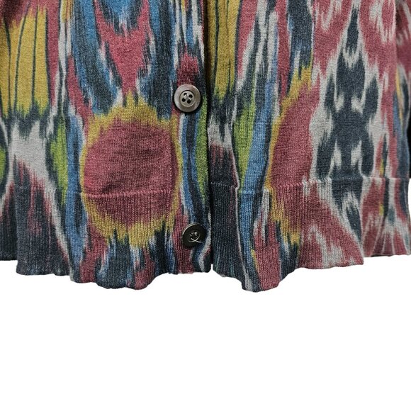 Dries Van Noten XS Cardigan Linen Cotton Button Front Multicolor Layering Piece - Picture 13 of 16